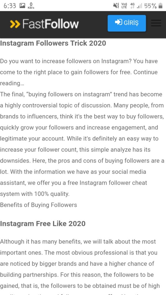 Fastfollow : Free Instagram Followers And Like